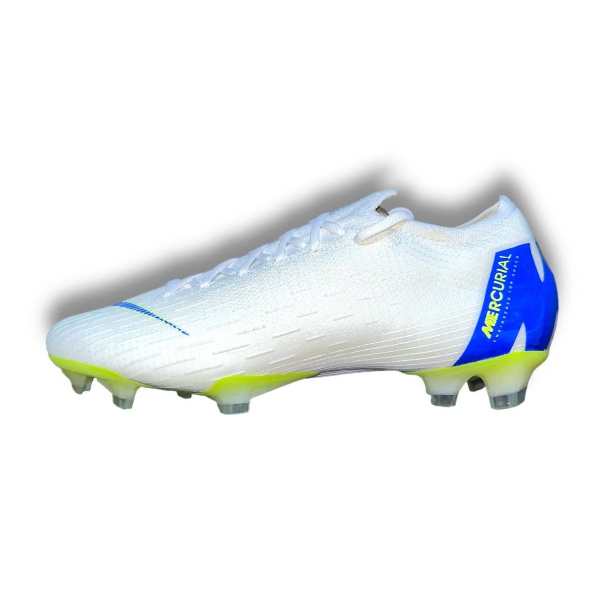 Nike Mercurial Vapor 12 Elite FG ID „white blue lime“ / classic & rare football boots