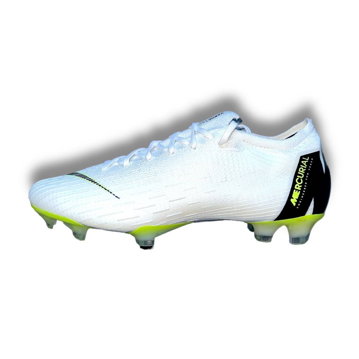 Nike Mercurial Vapor 12 Elite FG ID „white lime black“ / classic & rare football boots