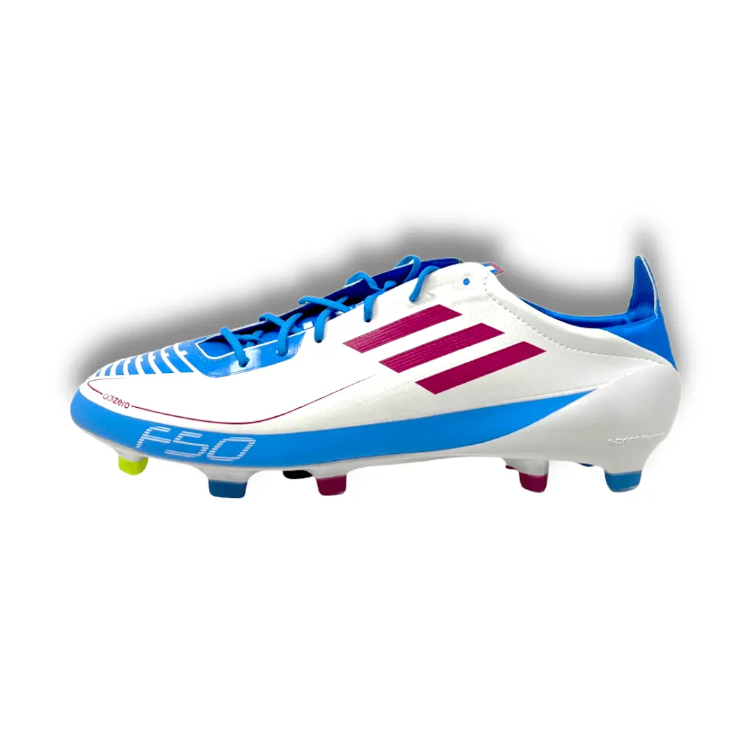 Adidas F50 Adizero Prime FG white cyan pink / classic & rare football boots