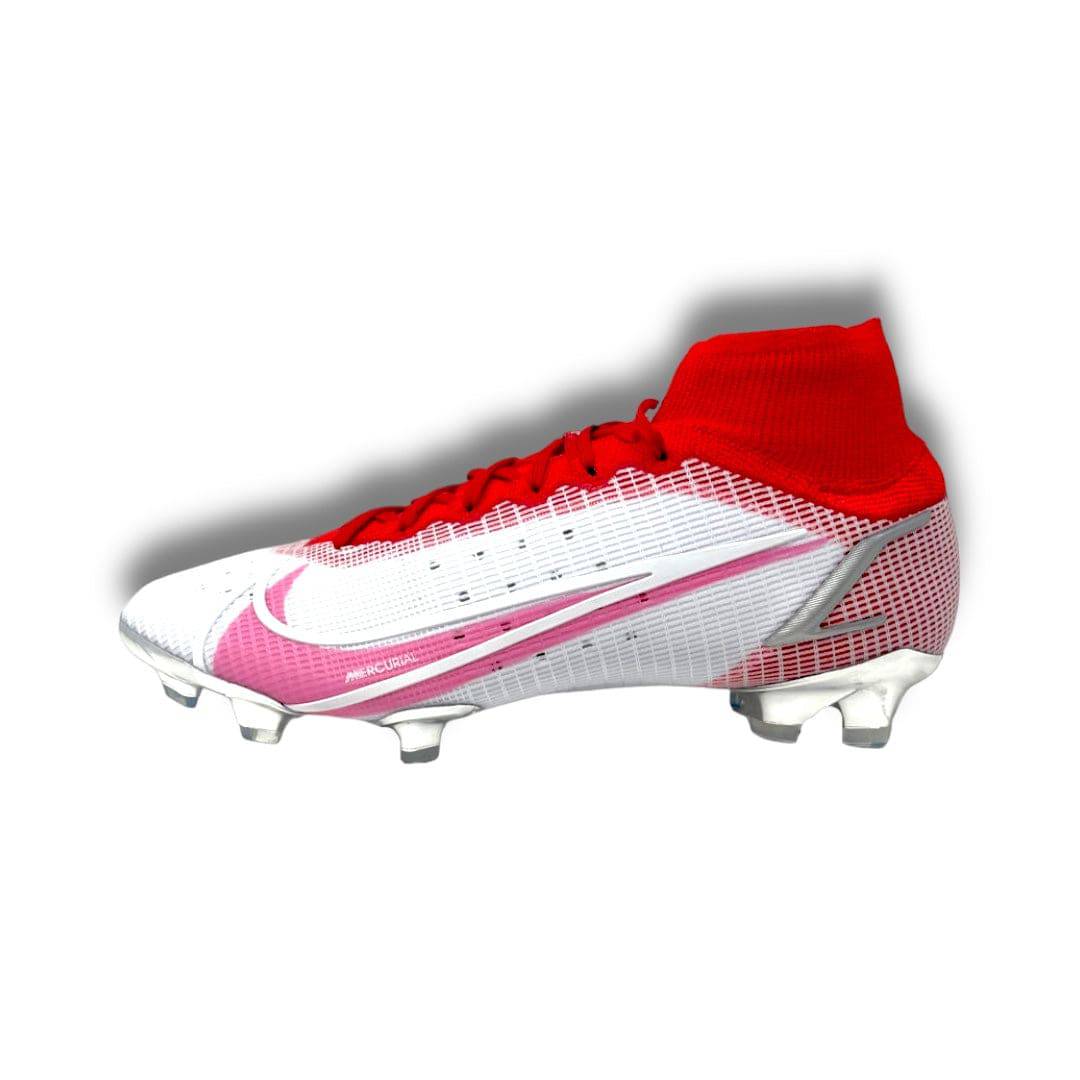 Nike Mercurial Superfly 8 Elite FG ID white red - EUNIQUEBOOTS